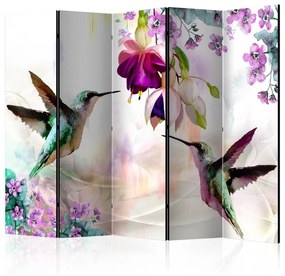 Paravento Hummingbirds and Flowers II [Room Dividers]