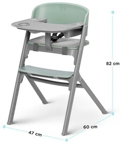 KINDERKRAFT SELECT - Sedia da pranzo per bambini 3in1 LIVY Premium Olive verde