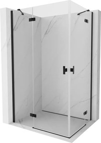 Mexen Mist-H Duo cabina doccia a battente sinistra 95 x 85 cm, trasparente, nera - 8A5-095L-085P-70-00