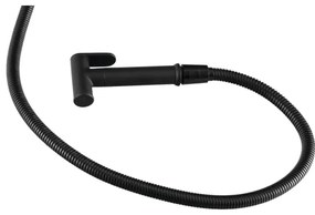 Aqualine - Rubinetto per bidet con doccia da incasso opaco nero