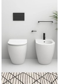 Coppia sanitari distanziato scarico a pavimento e a parete BEST bianco lucido WC: P 53 x L 36 x H 42 cm, bidet: P 53 x L 36 x H 42 cm