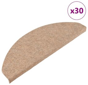 Tappetini Autoadesivi Per Scale 30 Pz Beige 65x22,5x3,5 Cm /