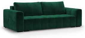 Divano letto in velluto verde Luca - Milo Casa
