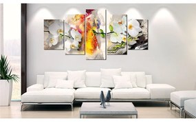 Quadro Orchidea e colori  Colore Grigio, Dimensioni e Misure 200x100