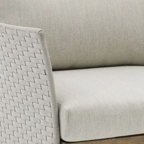 ZORA - salotto con struttura in alluminio effetto legno
