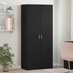 Scarpiera Nera 80x39x178 Cm İn Legno Multistrato /