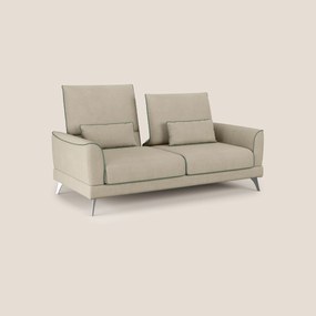 Tommy Divano relax bicolore con schienali traslanti in microfibra smacchiabile T11 tortora - verde