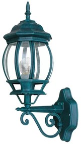 Applique rustico da esterno SANTIAGO-AP1A verde IP44 1X E27 INTEC