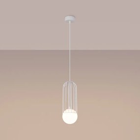 Sollux SL.1331 - Lampadario a sospensione con filo BRINA 1xG9/8W/230V bianco
