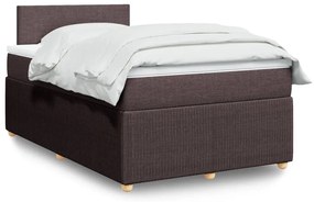 Giroletto A Molle Con Materasso Marrone Scuro 120x190cm Tessuto /