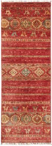 Samarkand Tappeto orientale 210 x 80 Rosso (Pakistan) Annodato A Mano
