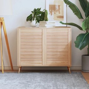 Ante Con Design A Lamelle 2 Pz 69x49,4 Cm İn Legno Di Pino /