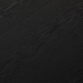 Tavolo da pranzo nero con piano in rovere 90x180 cm Star - Furnhouse