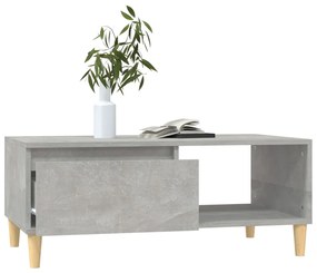 Tavolino salotto grigio cemento 90x50x36,5 cm legno multistrato