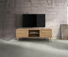 BRODY - mobile porta tv moderno in abete spazzolato naturale