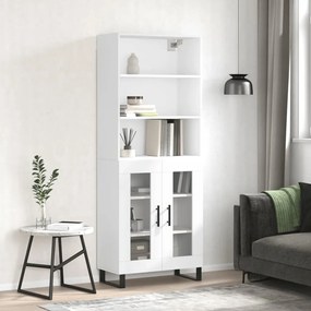 Credenza Bianca 69,5x34x180 Cm İn Legno Multistrato /