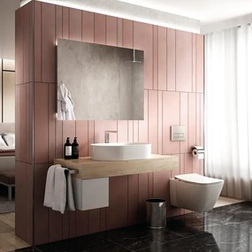 Lavabo da appoggio Strada II IDEAL STANDARD ovale piletta non inclusa in ceramica L 60 x H 18 x P 40 cm bianco lucido piletta non inclusa