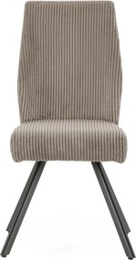 Set di 2 sedie da pranzo in velluto a coste grigio chiaro Anibal - Marckeric