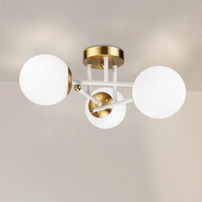 Brilagi - Lampadario a montaggio superficiale MALIVA 3xE14/15W/230V dorato/bianco