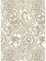 Morris & Co Carta da parati Poppy - Cream/ Chocolate