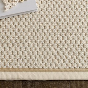 Tappeto in misto lana bifacciale e tessuto a mano color crema 160x240 cm Korra Double Loop - Asiatic Carpets