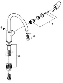 GROHE 30529001 - Miscelatore per lavello START EDGE, cromo lucido