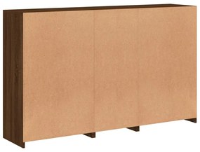 Credenza con Luci LED Rovere Marrone 162x37x100 cm