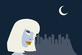 Carta da parati – Sconosciuta misteriosa in città