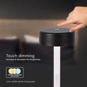 LED Lampada da tavolo ricaricabile dimmerabile LED/3W/5V 3000-6000K nero