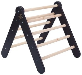 Pikler triangolo montessori nero in pino massiccio 60x60x60 cm Montessori – Meowbaby