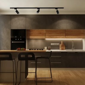 Faretto per sistema a binario PARIGI 3xGU10/10W/230V + 1 m rotaia sistema