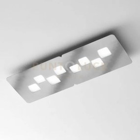 Bilbao p/g - acciaio plafoniera acciaio  8 luci attacco gx53 80cm
