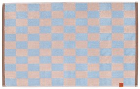 Tappetino da bagno in cotone biologica blu e rosa 50x80 cm Retro - Mette Ditmer Denmark