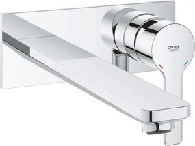 Rubinetto per lavabo ad incasso getto laminare cristallino Lineare cromato lucido GROHE