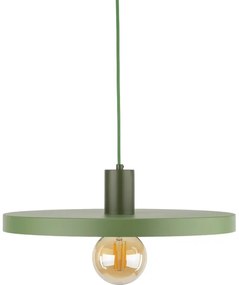 Lampadario a sospensione con filo SILA 1xE27/15W/230V diametro 40 cm verde