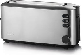 Severin AT 2515 - Tostapane per 2 fette 1000W/230V acciaio inox/nero