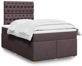 Giroletto A Molle Con Materasso Marrone Scuro 120x200cm Tessuto /