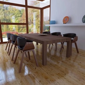 Sedie Da Pranzo 6 Pz İn Legno Piegato E Similpelle /