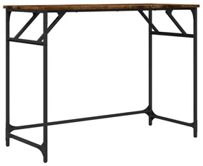 Scrivania fumo 100x45x76cm legno e acciaio verniciato a polvere