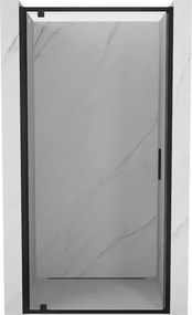 Mexen Exo porta doccia a battente 60 cm, trasparente, nero - 8181-060-000-70-00