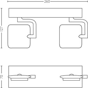 Philips 53192/48/P0 - Luce Spot a LED MILLENNIUM 2xLED/4,5W/230V
