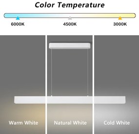 Brilagi - lampadario LED dimmerabile SLEEKLINE SMART LED/40W/230V Wi-Fi Tuya bianco+telecomando