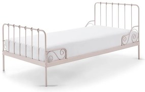 Lettino per bambini in metallo rosa , 90 x 200 cm Alice - Vipack