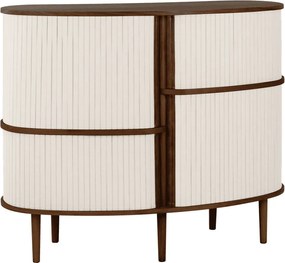 Armadietto marrone/beige con effetto rovere con ante scorrevoli 120x100x50 cm Audacious – UMAGE