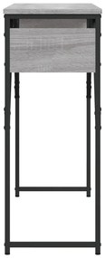 Tavolo consolle ripiano grigio sonoma 105x30x75cm multistrato