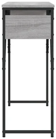 Tavolo consolle ripiano grigio sonoma 105x30x75cm multistrato