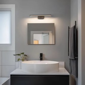 Aigostar - Illuminazione per specchio da bagno a LED 8W/230V 4000K 40 cm IP44 nero