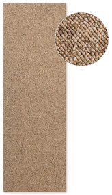 Passatoia in marrone chiaro lavabile 80x240 cm Rocco Caramel – Elle Decoration