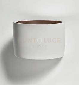 Nasso applique a parete 1 luce attacco gx53 tonda bronzo d.12cm 60°