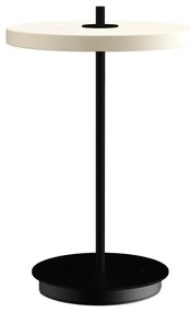 Lampada da tavolo LED bianca e nera in metallo con paralume in metallo (altezza totale 31 cm) Asteria Move – UMAGE